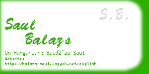 saul balazs business card